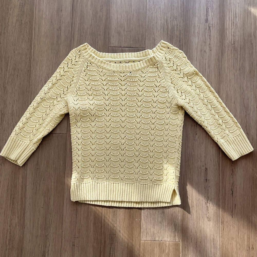 🌻Sonoma yellow knitted women’s sweater, Petite Small